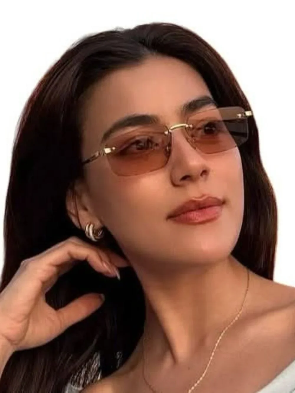 Dior Men Sunglasses Gold Rose Rectangle CDIOR S4U B0L0 NEW AUTHENTIC